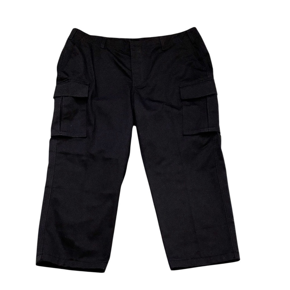 Lands End Womens Heavy Duty Cargo Pants, Size 18W, Black
